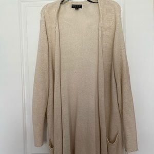 Long Cream Cardigan - size 3X